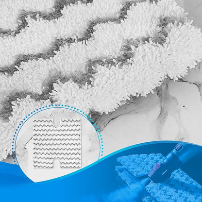 KEEPOW Steam Mop Pads Replacement P184WQ Compatible with Shark Genius Lift-Away Pocket Steam Mop S3973 S3973D S6002 S5003 S6001W S6003W S5001 S5002, Washable Steamer Cleaner Pads for Hard Floor 3 Pack