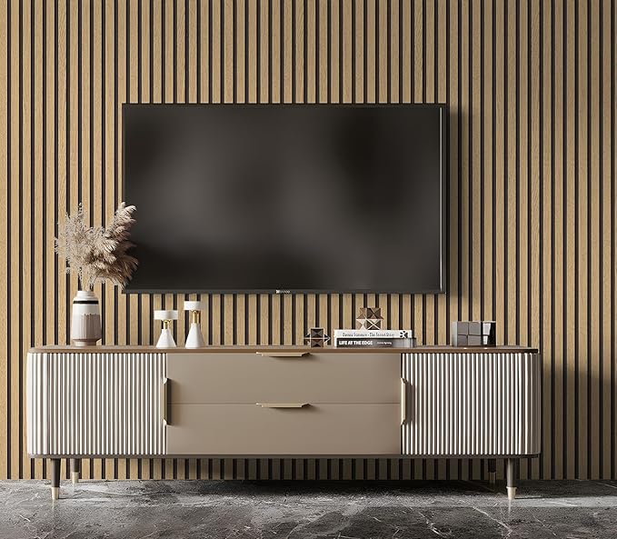 myforHD Wallpaper Peel and Stick Wood Grating Stripe Self-Adhesive Wallpaper Faux Wood Contact Paper Wood Slats Self Adhesive Wall Paper PVC Vinyl Film Removable Waterproof 17.3" x 236"