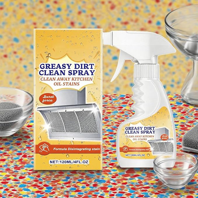 Cleaning Spray - 120ml Stain Remover | Efficient Multi Purpose Foam Cleaner | Kitchen Degreaser Cleaners Spray For Ovens Cabinet Pots Appliances Household Bathroom Microwave Doors Hoods Glass