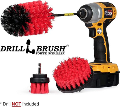 Drill Brush Power Scrubber by Useful Products - Multi Surface Cleaning Brush with Long Reach Extension - Rotary Tool Accessory Brush - Marble Cleaner Bit Brushes for Drill - Drill Brushes for Cleaning