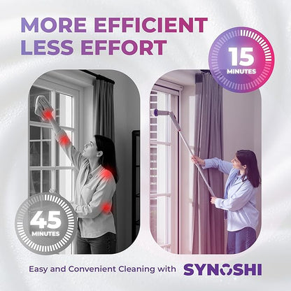 Synoshi PRO Electric Spin Scrubber Extension Handle, Electric Bathroom Scrubber for Cleaning Extension Handle. Extends up to 29.5 Inch (75 cm)