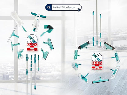 Leifheit Clean Twist Disc Mop Ergo Mop and Bucket, Floor Mop with Moisture-Controlled Spin Mop, Easy-Steer 360 Joint Microfibre Mop Head, 33cm Wide, Twist Mop