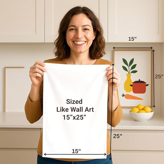 Flour Sack Towels | Tea Towel for Crafts | Kitchen Dish Cotton Blank Towel for Embroidery | Baking Bread Proofing Linen Cover | Thick Absorbent Quick Dry | 7 Pack 15"x25" White