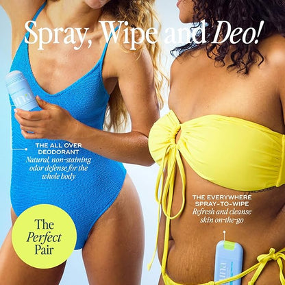 Luna Daily The Everywhere Spray-To-Wipe | Cooling Body Mist & Hydrating pH-Balanced Feminine Care | Anti-Chafing & Odor Control | Travel Essential for Women, Gym & Daily Care, 30ml