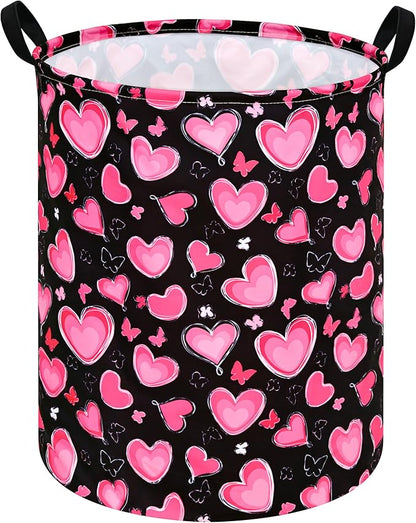 MAIZMZ Girls Storage Basket Kids Hamper Storage Bins Organizer Toy Box Large Canvas Waterproof Laundry Basket for Home/Dorm/Kitchen/Pet/Office/Closet/Shelf/Gift Baskets