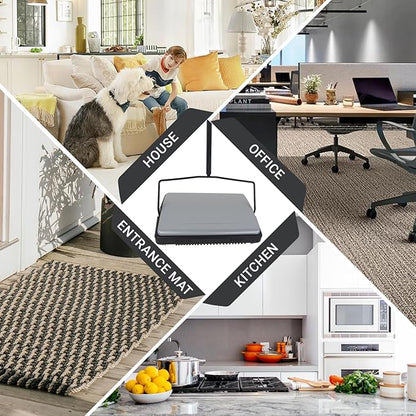 EZ SPARES Quiet Carpet Sweeper, Floor Sweeper with Horsehair Roller Brush Strong,Suitable for Carpet Cleaning Power,Bristle Sweeper,Great for House,Office,Kitchen,Carpet(Gray)