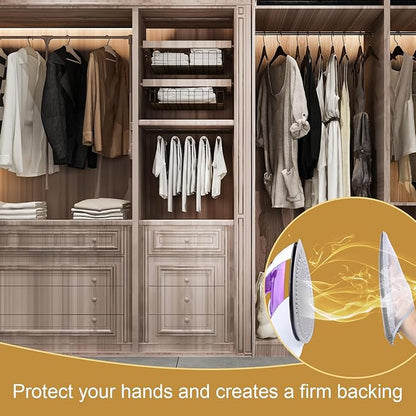 Garment Steamer Ironing Gloves, Portable Clothing Steam Engine Gloves Anti Steam & Heat Resistant Garment Steamer Mitt Travel Handheld Ironing Board Accessories with Finger Loop for Steaming Clothes
