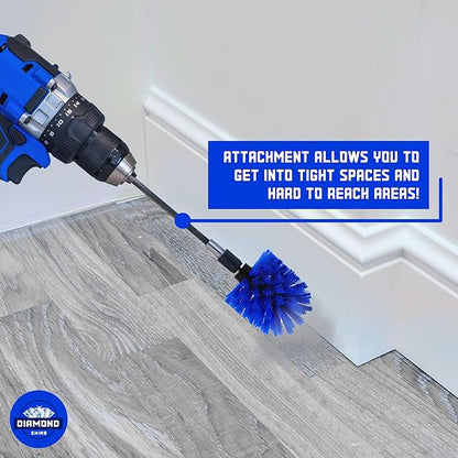 Diamond Shine Electric Toilet Brush Drill Attachment - Toilet, Sink, Grout, Tile, Floor, Bathtub, Shower