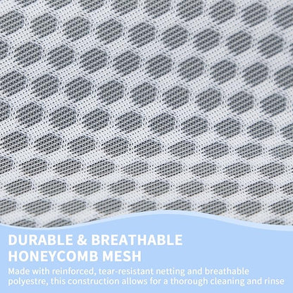 Laundry Bags Mesh Wash Bags with Strong Zipper, Upgraded Honeycomb and Fine Mesh Design Delicate Laundry Bag for College,Dorm,Storage(12X16IN, 48PCS)