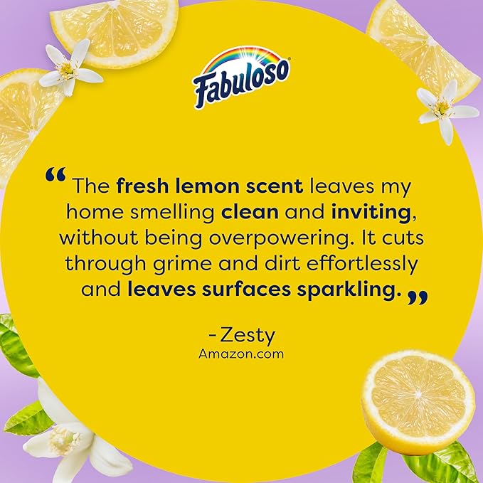 Fabuloso Multi-Purpose Cleaner 2X Concentrated, Refreshing Lemon- 56 fl oz(Pack of 6)