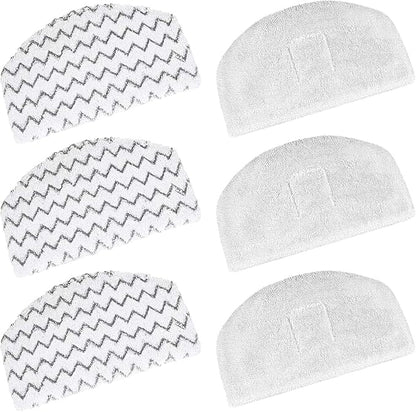 6 Pack Steam Mop Pads Replacement for Bissell Powerfresh Steam Mop 1940 1440 1544 1806 2075 Series, Model 19402 19404 19408 19409 1940a 1940f 1940q 1940t 1940w Washable Cleaning Pad