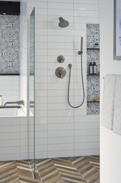 Delta Faucet Trinsic Single Spray Wall-Mount Hand Shower, Hand Held Shower with Hose, Black Handheld Shower Head, Hand Shower, Handheld Shower, Black Stainless 55085-KS