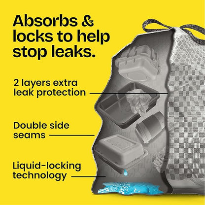 Glad ForceFlex MaxStrength LeakGuard Trash Bags, 13 Gal, Sunshine Lemon Scent, 90 Ct (Pack May Vary)
