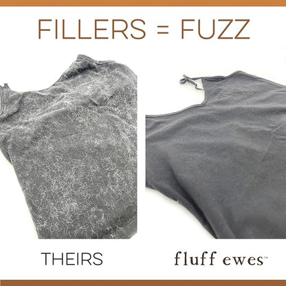 Hustle & Blush Fluff Ewes Wool Dryer Balls 3 Pack - Extra Large Darks Premium Hand Needled New Zealand Laundry Set, Reduces Drying Time, Static Control, Chemical Free Reusable for Essential Oils