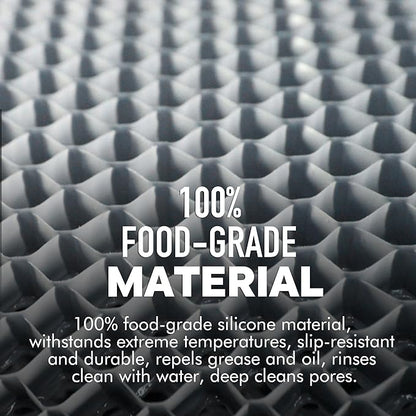Bath Mitt - Exfoliating Glove, Honeycomb Body Scrubber,Massage Body Scrub Gloves for Home Spa,Mitt Sponges for Cleaning Body,Deep and Gentle,Fast foaming (Grey, (Standard,Large Size))