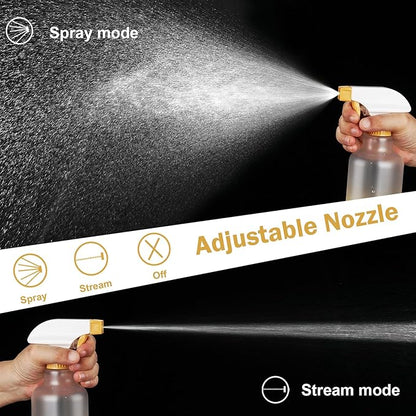 Spray Bottles Plastic Spray Bottle for Hair Mist/Stream Heavy Duty Empty Spray Bottles for Cleaning Solutions, Plants, Cooking (16.9oz-Yellow)