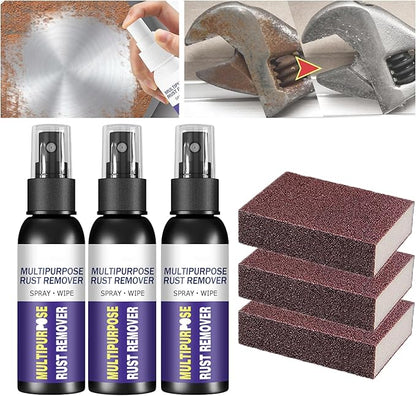 XIRUJNFD Multipurpose Rust Remover Spray, Car Tire Wheel Rust Removal Spray, Iron Powder Remover Spray, Rust Remover Spray for Metal, Car Rust Removal Spray (3,50ml)