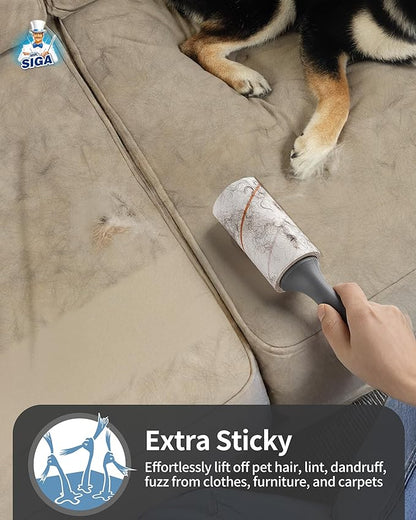 MR.SIGA Lint Rollers for Pet Hair Extra Sticky, 540 Sheets, Lint Remover for Clothing, Furniture, Pet Hair Remover with Easy Tear Sheets