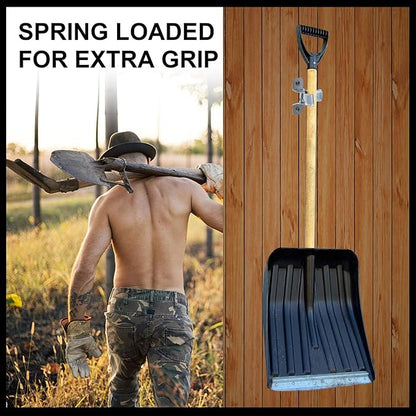 Sinoer Shovel holder, Mop and Broom Holder Heavy Duty Metal Wall Mounted Broom Utility Hooks Tool Hanger for Warehouse, Garden,Sheds,Garage -14PACK