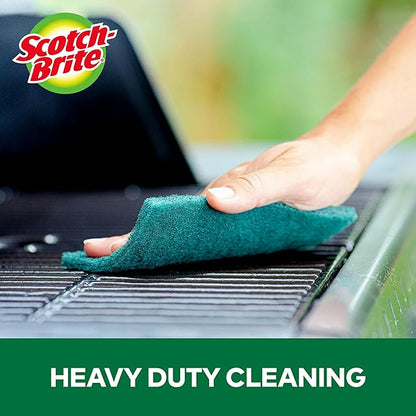 Scotch-Brite Heavy Duty Large Scour 8 Pads, Scouring Pads for Kitchen and Dish Cleaning, (Pack of 4)