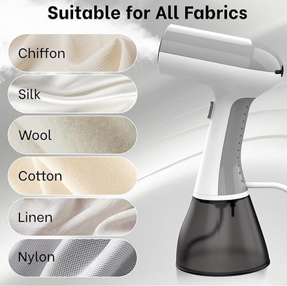 GS01 Steamer for Clothes, clothes steamer handheld with Ultra Large 400ml Water Tank, 1500W High Power, 20S Fast Heat-up,Wrinkle Remover,Portable Handheld Design Travel Steamer