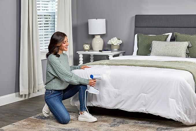 BLACK+DECKER Easy Store Pro Foldable Steamer, GS0311-1PD, 45-Second Heat Up, Extra Long Power Cord & Lint Remover Attachment, Powerful Steam Performance for Clothes, Drapes & Upholstery (Pack of 2)