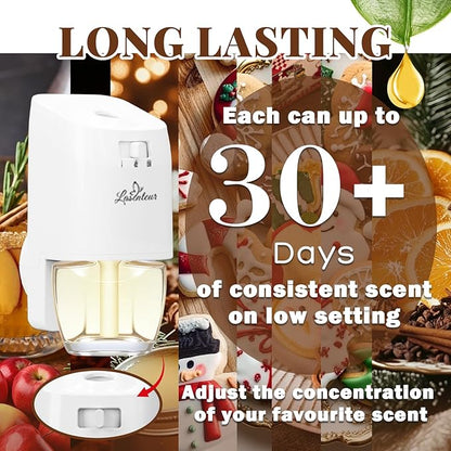 Plug-in Air Freshener Refill Starter Kit - 12 Winter Scents & 1 Warmer, Wall Plug Refills, Gingerbread, Santa’s Cookies, Apple Cider, Orange Cinnamon, Warm Bonfire, Balsam Cedar, for Home & Bathroom