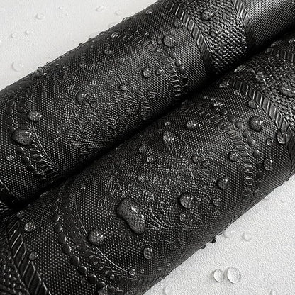 JiffDiff Wallpaper Peel and Stick Textured, 3D Black Embossed Wall Paper Stick on Wallpaper Modern Waterproof Self Adhesive Contact Paper(17.3" x 800")