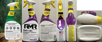 RMR Brands DIY Mold & Stain Remover Bundle, Complete Mold Killer & Mildew Prevention Kit, Disinfectant Spray, Includes 2-32 fluid ounce Bottles
