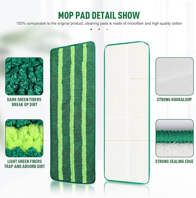 3 Pack Mop Refills for Libman Freedom Spray Mop, Reusable Microfiber Spray Mop Pads Replacement Head, Dry Wet Floor Cleaning Mop Pads for Multi-Surface Floors