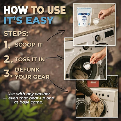 Laundry Detergent, 92 Load. Unscented Enzyme Cleaner Laundry Detergent Powder. Activewear, Outdoor Gear Cleaning Supplies w/Odor Eliminator, Stain Removers. Provensafe™ Washing Soda Laundry Soap
