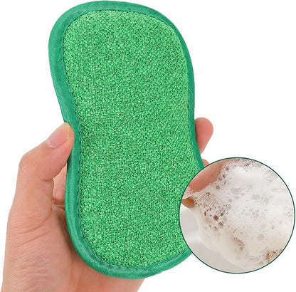 Beaupretty 5-Pack Multi-Function Kitchen Scrub Sponges 6.29 X 3.74 X 0.39 Inch Non-Scratch Dishwashing Sponges for Pots Pans Sink Bathroom Household Cleaning