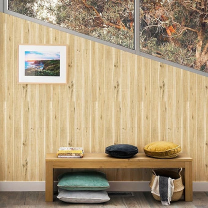 Yun-aeon Wood Peel and Stick Wallpaper 17.7” ×480” Grain Contact Paper for Cabinet Shiplap Wall Paper Wood Self Adhesive Removable Wallpaper Decorative Faux Wallpapers