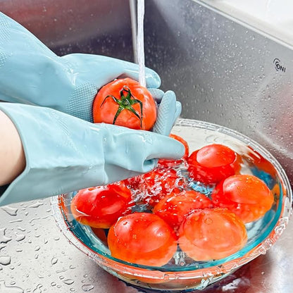 Kitchen Gloves for Washing Dishes | 4 Pairs Rubber Dishwashing Gloves for Cleaning
