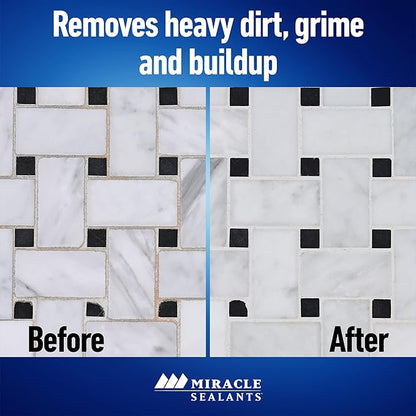 Miracle Sealants Heavy Duty Miracle Grout Cleaner Spray for Natural Stone, Marble, Tile & Grout, Quart, 6 Pack