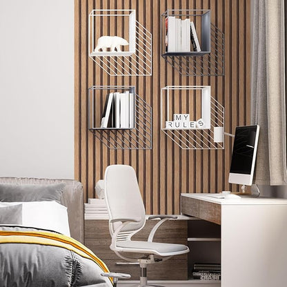 Yun-aeon Natural Wood Peel and Stick Wallpaper Wood Slats - 17.3"x 1200" Tan Self-Adhesive Waterproof Vinyl Removable Wall Paper for Wall Decor Bedroom