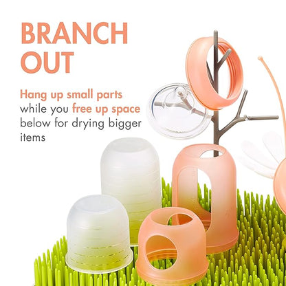 Boon Lawn Countertop Baby Bottle Drying Rack Bundle - Includes Lawn, Twig, and Stem Baby Accessories - Baby Bottle Organizer and Storage - Baby Bottle-Feeding Supplies - 3 Count