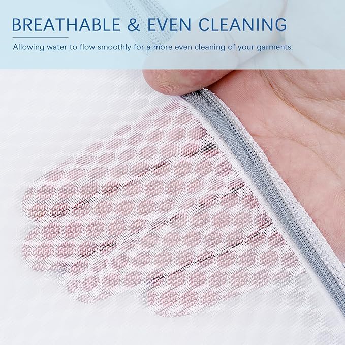 3Pcs Honeycomb Mesh Laundry Bags for Delicates, 12 x 16 inches Lingerie Bags for Washing Delicates(3 Medium)