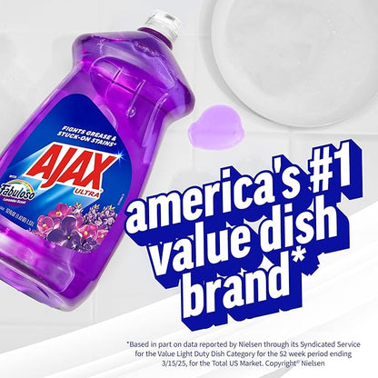 Ajax Ultra Liquid Dish Soap With Fabuloso, Lavender Scent, 52 Oz