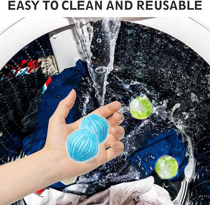Pet Hair Remover for Laundry, Reusable Washing Machine Cleaner Tablets, Dog & Cat Hair Catcher Remover Tool for Clothing Bedding & Sheets (Blue/Green)