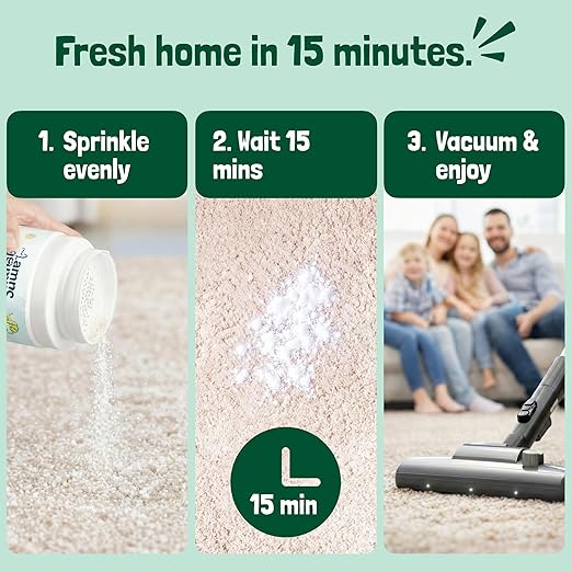 Sunny & Honey Carpet Deodorizer Powder - Pet Safe Freshener for Carpets, Pet Beds and Car Seats - Berry Odor Eliminator for Cat Urine and Wet Dog Smells (20 oz)