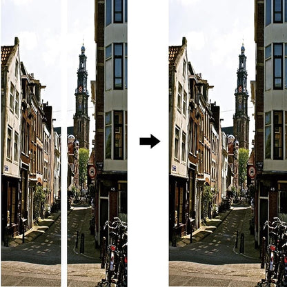 A.Monamour 3D Door Stickers for Interior Doors Tower of Westerkerk Church in Amsterdam, Netherlands Vinyl Waterproof Self Adhesive Door Mural Decals for Bedroom Office Bathroom 90x200cm