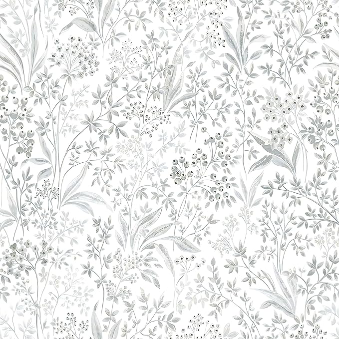 Heroad Leaf Peel and Stick Wallpaper Boho Floral Contact Paper for Cabinets Waterproof Drawer Liner Decoration Wall Paper Self Adhesive Leaves Wallpaper for Bedroom Removable 15.5''x118''