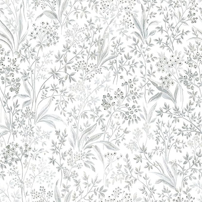 Heroad Leaf Peel and Stick Wallpaper Boho Floral Contact Paper for Cabinets Waterproof Drawer Liner Decoration Wall Paper Self Adhesive Leaves Wallpaper for Bedroom Removable 15.5''x118''