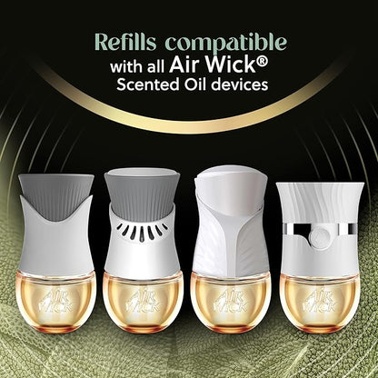 Air Wick Vibrant Plug In Scented Oil Warmer + Refills, Infused with Essential Oils, Plug In Air Fresheners for Home, Mixed Pack, Gadget + 3 ct