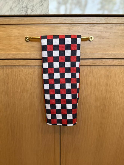 || 3 Pack|| Double Sided Dish Towels || Waffle Weave Microfiber || Tea Towels || Highly Absorbent || Hanging Loop || Dish Cloths || Modern || Designer Prints (July 4th)