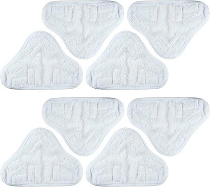 BlueStars 8-Pack Microfiber Steam Mop Pads Replacement – Compatible with H2O H20 Steam Mop X5 Steam Cleaners – Washable & Reusable, Exact Fit for H2O X5 Steam Cleaners