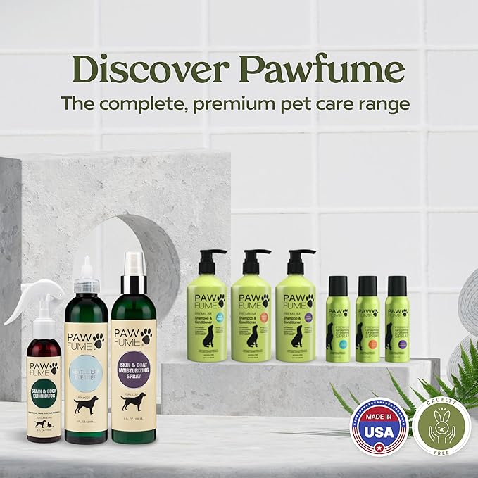 PAWFUME Stain & Pet Urine Odor Eliminator, 1-Pack – Removes Impurities in Seconds – Enzymatic Formula, Quick-Dry Action, & Eco-Friendly Ingredients – Upholstery, Fabrics, and Carpet Cleaner Spray
