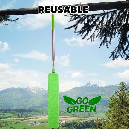 Retractable Gap Dust Cleaner, Bafezoze Gap Cleaning Brush with Long Extension Pole, Flat Duster Under Fridge Appliance Furniture Stove Oven Door Couch