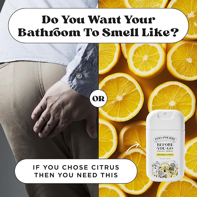Poo-Pourri Before-You-Go Pocket Toilet Spray, Travel Essentials, Original Citrus, 1 Fl Oz 2 Pack, Up to 50 Uses, On-The-Go Bathroom Odor Deodorizer with Essential Oils, TSA Approved Size